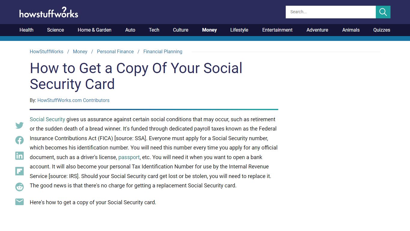 How to Get a Copy Of Your Social Security Card - HowStuffWorks